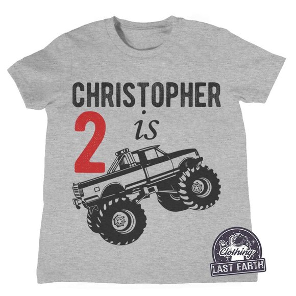 Monster Truck Shirt Monster Jam Birthday Party Shirts Personalized Boys Gifts - Picture 2 of 2